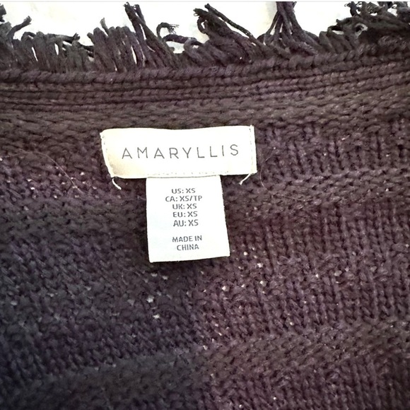 AMARYLLIS Navy and Black Knit Sweater Cardigan Lady Jacket  Size XS *EUC* - Picture 6 of 13